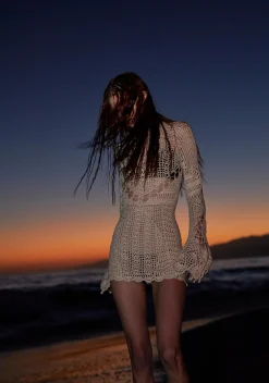 Widow Dresses|Mini Dresses*Dark Destiny Crochet Mini Dress - White
