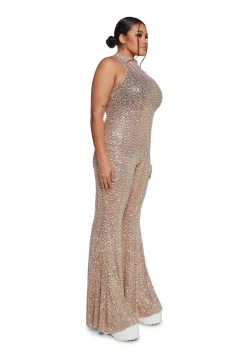 Club Exx Jumpsuits & Rompers|Plus*Dazzling Nights Sequin Jumpsuit