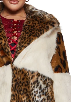Current Mood Outerwear|Plus*Decadent Glamour Patchwork Coat