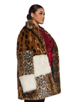 Current Mood Outerwear|Plus*Decadent Glamour Patchwork Coat
