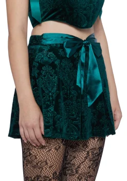 Sugar Thrillz Bottoms|Skirts*December Dilemma Mini Skirt - Green