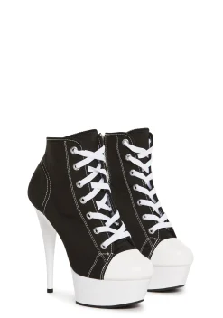 Pleaser Platforms|Sneakers*Delight-600SK-O2 Platform Lace-Up Sneakers