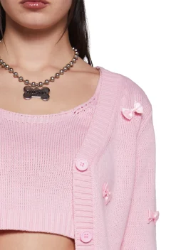 Sugar Thrillz Tops|Plus*Demure Kiss Cardigan Set