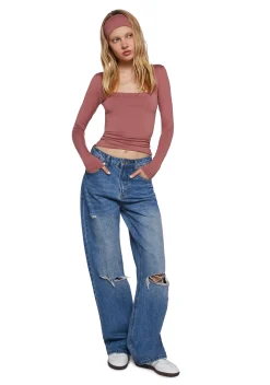 X_TEMPTATION LA Tops*Demure Stare Top With Headband - Pink
