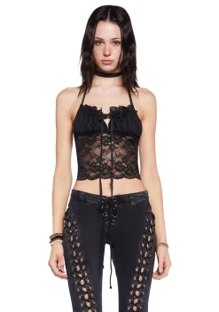 Current Mood Tops*Desert Rose Convertible Cami Top - Black