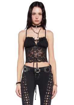 Current Mood Tops*Desert Rose Convertible Cami Top - Black