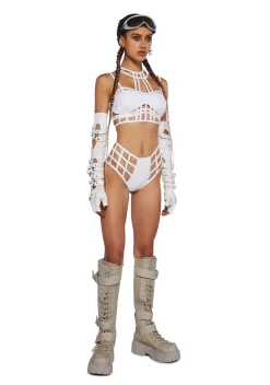 Club Exx Bottoms|Shorts*Deviant Treasure Booty Shorts - White