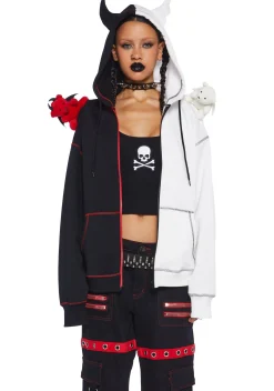 Trickz N' Treatz Outerwear|Sweatshirts & Hoodies*Devil Or Angel Zip-Up Hoodie