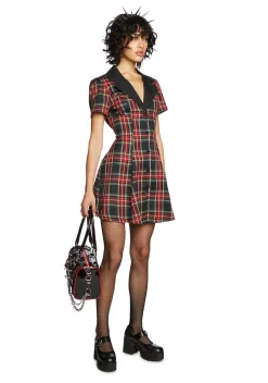 Current Mood Dresses*Devil You Don't Exist Plaid Dress