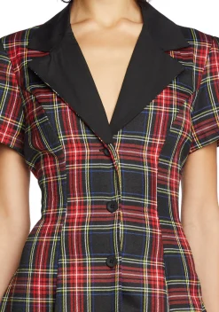 Current Mood Dresses*Devil You Don't Exist Plaid Dress