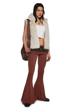 Current Mood Bottoms|Pants*Dew Morning Flare Pants - Brown