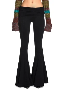 Current Mood Bottoms|Pants*Dew Morning Flare Pants - Black