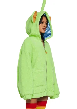 Dolls Kill x Teletubbies Outerwear|Sweatshirts & Hoodies*Dipsy Hooded Sherpa Jacket