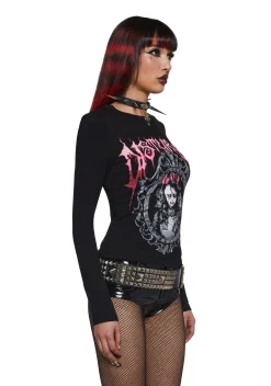 Widow Tops|Plus*Distorted Reflections Long Sleeve Tee