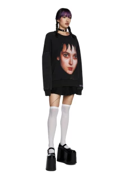 Dolls Kill X Beetlejuice Outerwear|Sweatshirts & Hoodies*Distressed Soul Oversized Sweatshirt