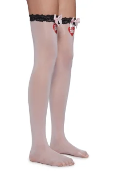 Dolls Kill x Hole Socks & Tights*Doll Heart Thigh Highs