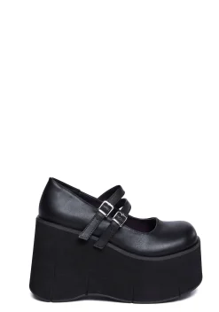 Demonia Platforms|Mary Janes*Dollhaus Platform Mary Janes