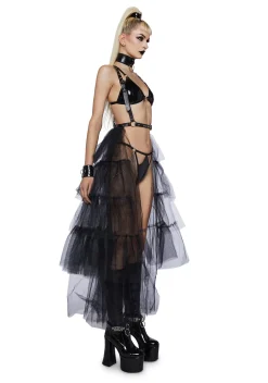 Widow Belts & Harnesses*Dominance Diva Tulle Skirt Harness