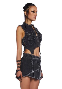 DARKER WAVS Outerwear*Downbeat Distressed Vest