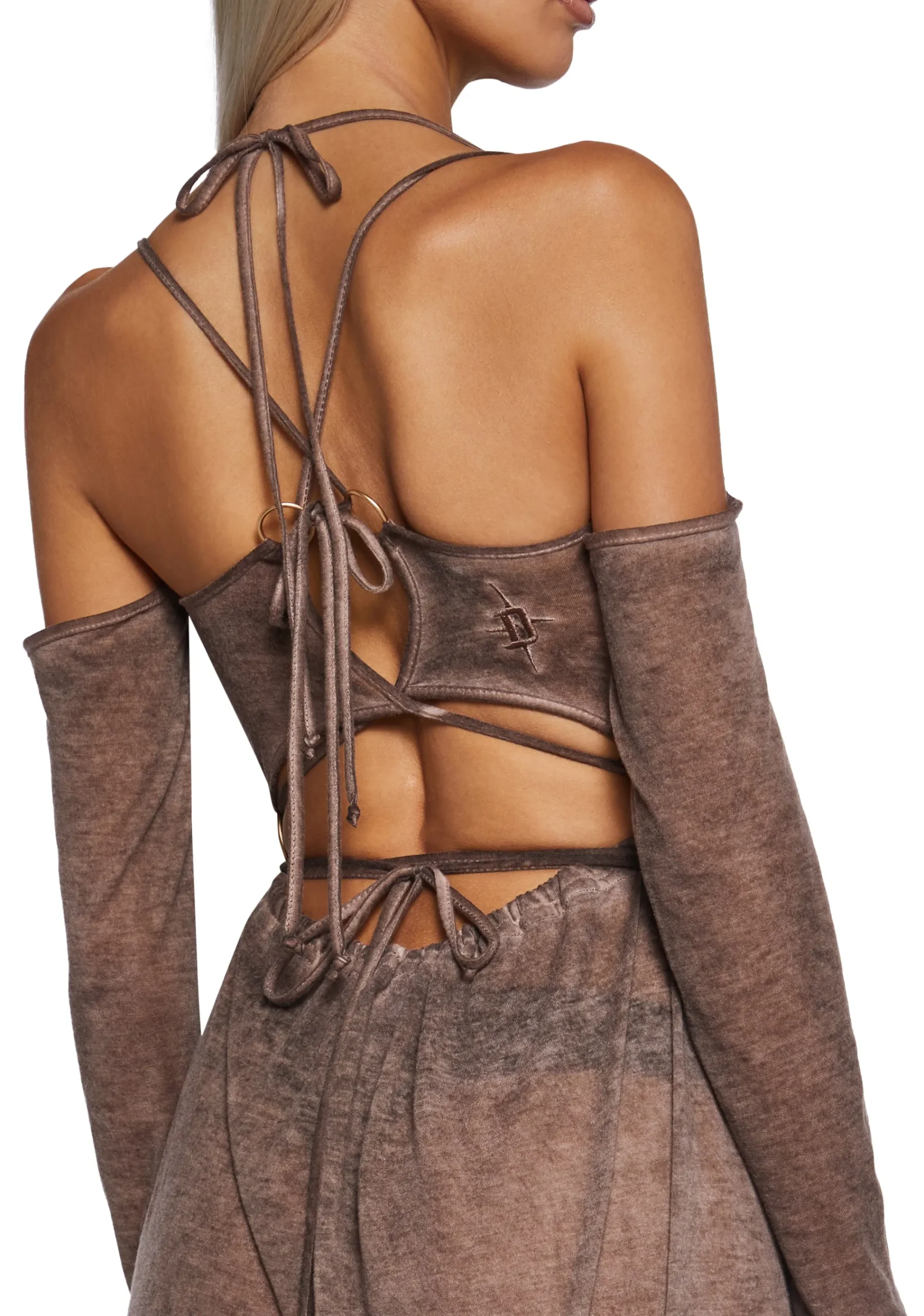 DARKER WAVS Dresses*Downbeat Hooded Maxi Dress - Brown