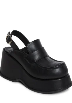 dELiA*s by Dolls Kill Platforms*Downtime Slingback Loafers - Black