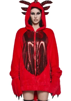Trickz N' Treatz Outerwear|Sweatshirts & Hoodies*Dragon Fire Faux Fur Hoodie