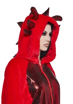 Trickz N' Treatz Outerwear|Sweatshirts & Hoodies*Dragon Fire Faux Fur Hoodie