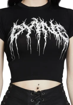 Widow Tops|Plus*Dying Inside Baby Tee
