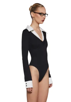 Generation Kiss Tops|Plus*Eleanor Collared Bodysuit