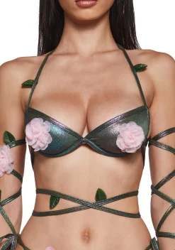 Club Exx Lingerie|Plus*Electric Bloom Thong Panty