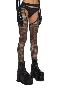 Club Exx Bottoms|Pants*Electronica Fishnet Chaps