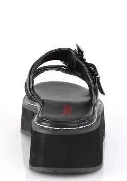 Demonia Sandals*Emily-100 Double Strap Slide Sandals