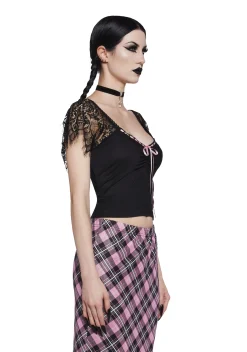 Widow Tops|Plus*Enchanted Marionette Lace Top
