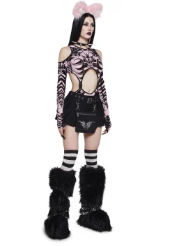 Widow Bottoms|Skirts*Encrypted Darkness Pleated Mini Skirt