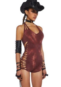 Club Exx Jumpsuits & Rompers|Matching Sets*Endless Horizon Shredded Romper - Red