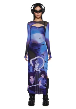 Dolls Kill x NARUTO SHIPPUDEN Dresses|Plus*Eternal Reflection Maxi Dress And Shrug Set