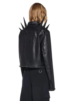 Club Exx Outerwear|Plus*Exquisite Pain Spiked Jacket