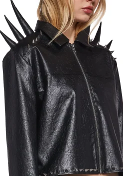 Club Exx Outerwear|Plus*Exquisite Pain Spiked Jacket