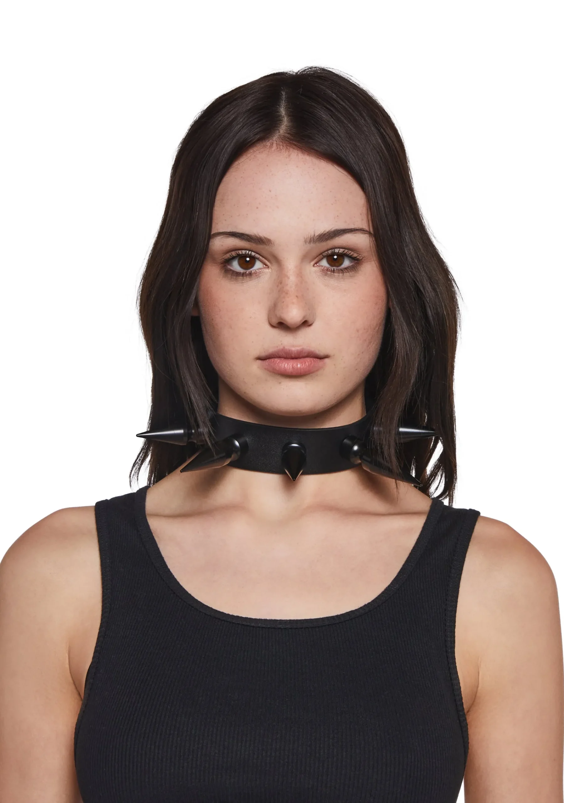 Funk Plus Jewelry*Extra Long Spiked Choker - Black