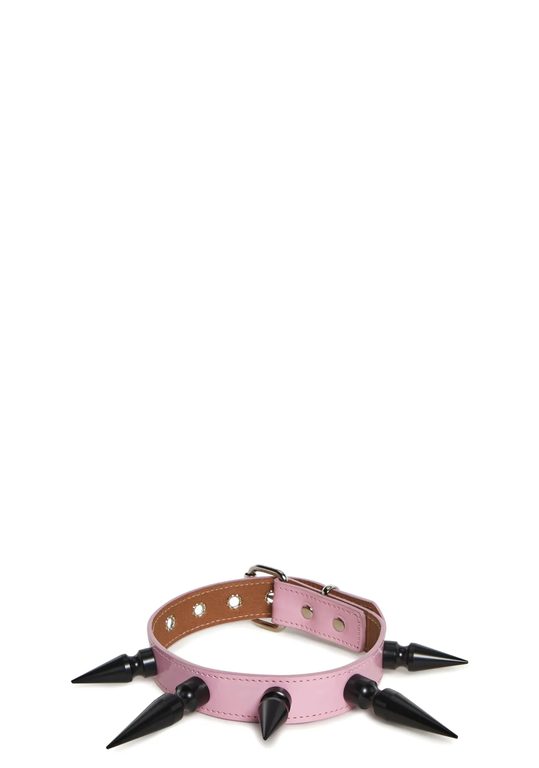 Funk Plus Jewelry*Extra Long Spiked Choker - Pink