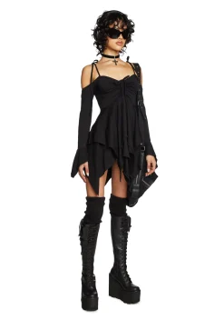 Current Mood Dresses*F is For Fairies Handkerchief Dress - Black