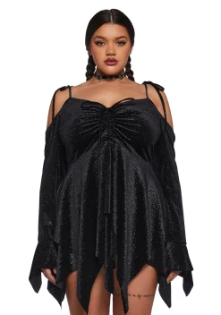 Current Mood Dresses|Plus*F is For Fairies® Handkerchief Dress - Glitter Velour