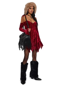 Current Mood Dresses|Plus*F is For Fairies Handkerchief Dress - Red Velvet