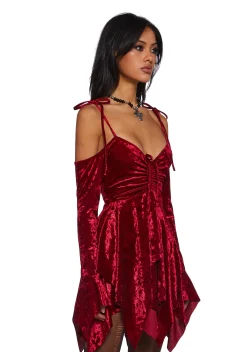 Current Mood Dresses|Plus*F is For Fairies Handkerchief Dress - Red Velvet