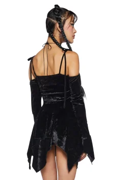 Current Mood Dresses*F is For Fairies Handkerchief Dress - Black Velvet