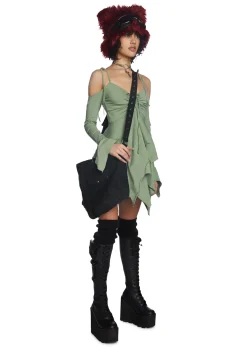 Current Mood Dresses*F is For Fairies Handkerchief Dress - Sage