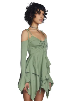 Current Mood Dresses*F is For Fairies Handkerchief Dress - Sage