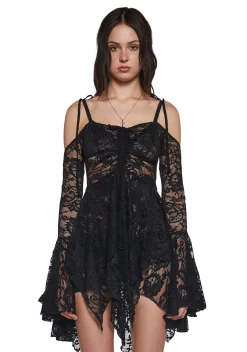 Widow Dresses*F is For Fairies Handkerchief Dress - Black Lace