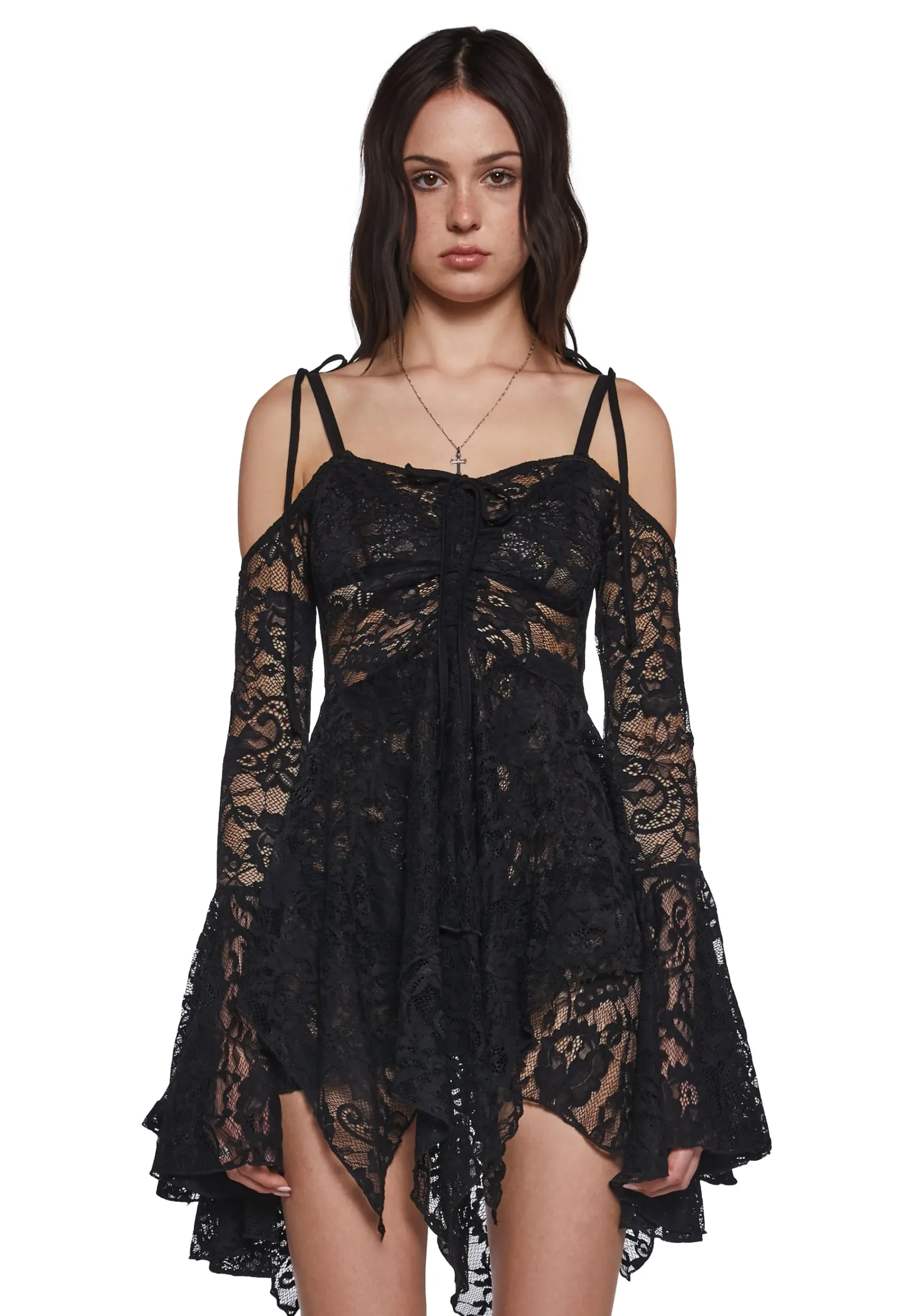 Widow Dresses*F is For Fairies Handkerchief Dress - Black Lace