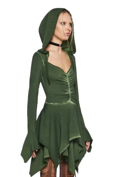 Current Mood Dresses|Mini Dresses*F Is For Fairies® Hooded Mini Dress - Green